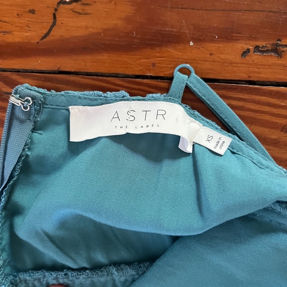 ASTR Lace A Line Midi Dress in Blue - Picture 4 of 4